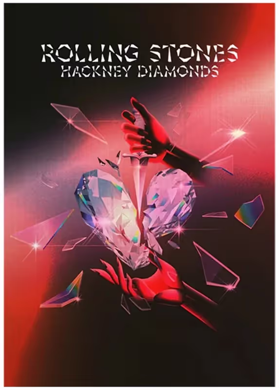 Shattered dimond heart at the cover of "Hackney Diamond" by "Rolling Stones"