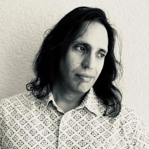 Ish Marquez, black and white portrait