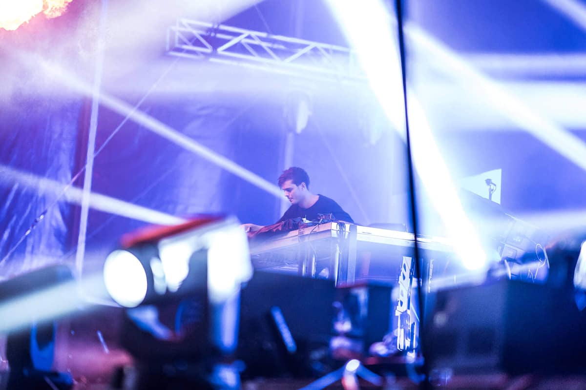 Martin Garrix performing on stage of the Sunny Hill Festival, 2018