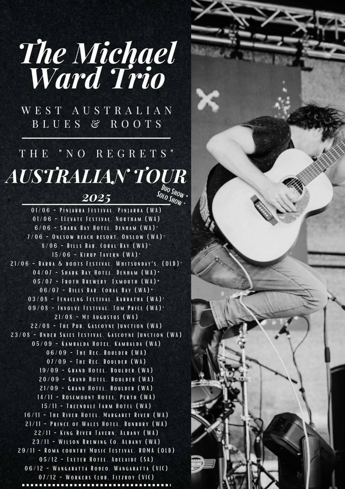 Michael Ward, 'No Regrets Tour', official poster