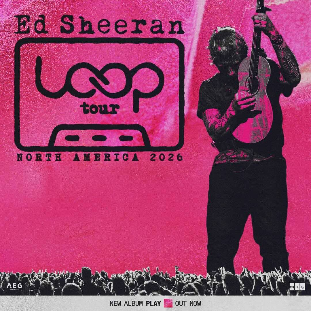 Ed Sheeran, North American Loop Tour, official poster