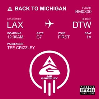 Tee Grizzley, 'Back to Michigan' single cover art